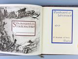an open book with a picture of a man on a horse drawn carriage