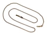 a close up of a chain with a clasp on a white background