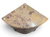 a bowl with a marble design on it