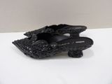 vintage black crochet slipper shoe holder