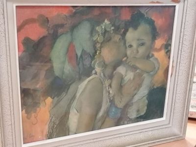 Abel PAMY "L'amour maternel", reproduction.