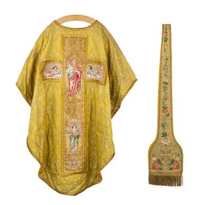 two pieces of cloth with a cross and a cross on it