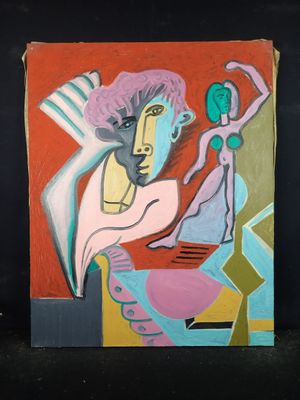une image d'un tableau représentant une femme assise sur une chaise