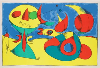 une image représentant un tableau d'un oiseau et un oiseau sur fond jaune