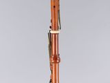 a close up of a musical instrument on a clear surface