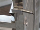a close up of a metal object on a table