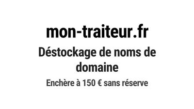 Nom de domaine mon-traiteur.fr.