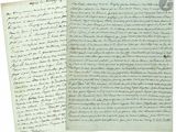 une lettre écrite à l'encre noire sur une feuille de papier
