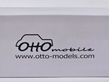 a white box with a black logo on it