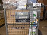 a cart that has a lot of items in it