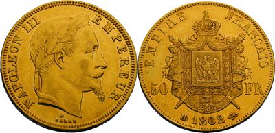 une pièce « sovereign » en or à l'effigie de la reine Victoria