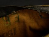a close up of a brown bag with writing on it