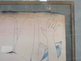 a picture of a drawing of a person ' s hands with a tie