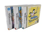 trois jeux Nintendo 3DS alignés sur un fond blanc