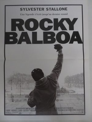 Affiche du film « Rocky Ballboa » représentant un homme levant le poing