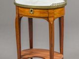 an image of a small table with a marble top on a stand