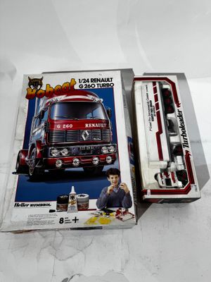 a box with a picture of a fire truck and a box with a picture of a fire truck