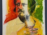 a painting of a man in a turban holding a glass