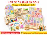 lot de 15 jeux en boiss en boiss