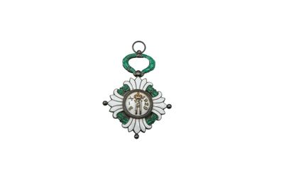 gros plan d'une médaille sur fond blanc