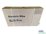 a cardboard box with a picture of an electric bike on it
