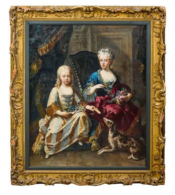Attribué à Jacopo AMIGONI (1675-1752) Portrait de deux jeune…