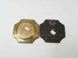 pair of antique brass door knobs from the early 20th century