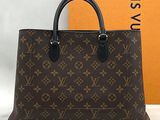 louis vuitton brown monogram canvas and leather tote bag