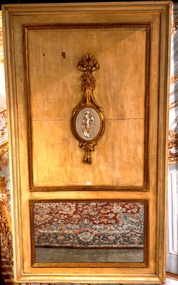 Trumeau en bois peint époque Napoléon III H 195 X 115cm