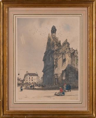 T.BOYS (école anglaise) Vue de Saint-Etienne-du-Mont à Paris