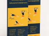 pair of two books on a white surface with a yellow background