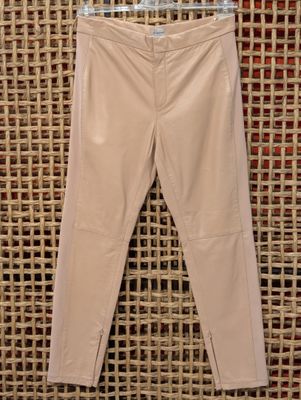 PHILOSOPHY - Pantalon couleur beige/rosé - Cuir de mouton Ta…