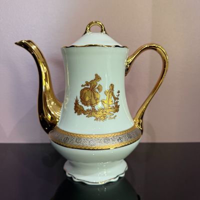 Cafetière / Théière en porcelaine IMPERIA LIMOGES, Décoré à …