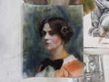 une photo d'un tableau représentant une femme accroché au mur