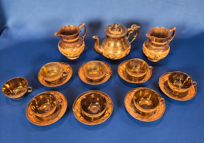 Service à café en jersey Des accidents, des restaurations