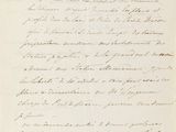 une vieille lettre écrite à la main sur un morceau de papier avec une écriture dessus
