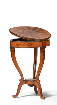 an image of a small table with a drawer on it