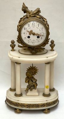 a clock that is sitting on top of a table