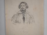 portrait of a man in a coat and tie with a pipe in his mouth