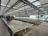 a large room with a lot of tables inside of it
