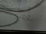 pencil drawing of a bowl with a spoon and a spoon rest on a table