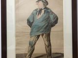une image représentant un tableau sur lequel figure un homme portant une chemise bleue et un chapeau