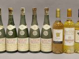plusieurs bouteilles de vin sont alignées sur une table