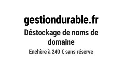 Nom de domaine gestiondurable.fr.