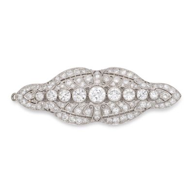 broche en diamant art déco