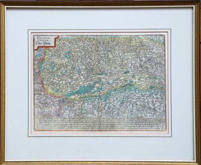 Elsacia Superior Ober Elsas, carte en couleur, 19e.