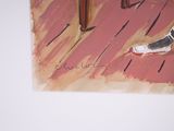 a painting of a pair of shoes on the floor