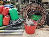 a lot of different types of hoses and other items