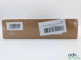 a brown box with a barcode on it sitting on a white surface