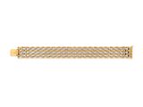 an 18k yellow gold bracelet with diamonds